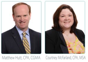 Matthew Hutt, CPA and Courtney McFarland CPA