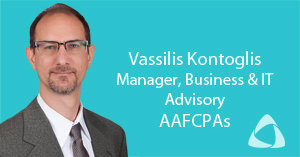 AAFCPAs Vassilis Kontoglis, Manager, Business & IT Advisory