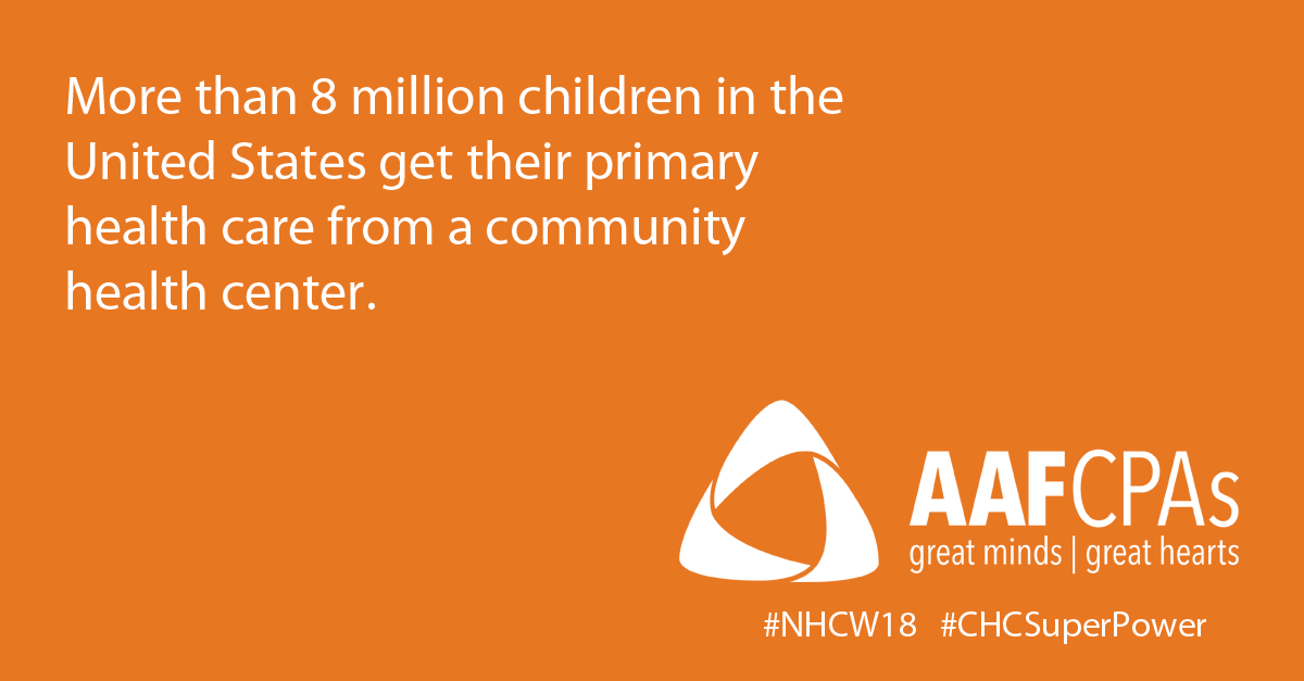 More than 8 million children in the United States get their primary health care from a community health center - NHCW18, CHCSuperPower,