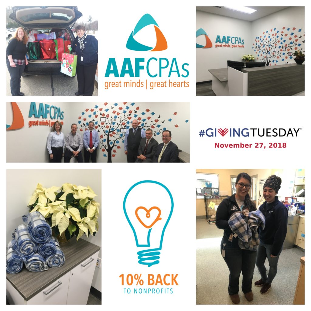 AAFCPAs' 2018 #GivingTuesday Collage