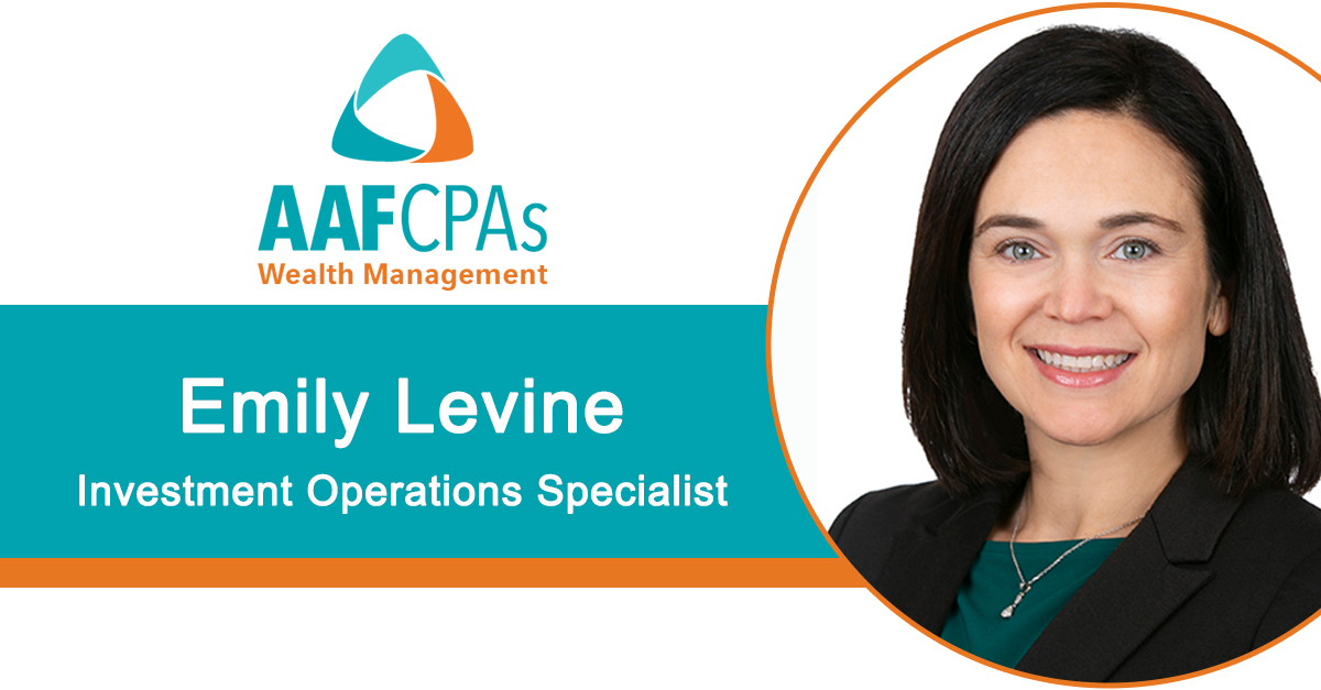 AAFCPAs Wealth Management Welcomes Emily Levine, Investment Operations Specialist