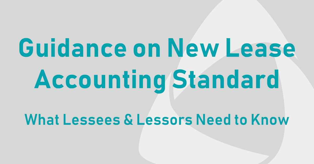 Guidance on New Lease Accounting Standard