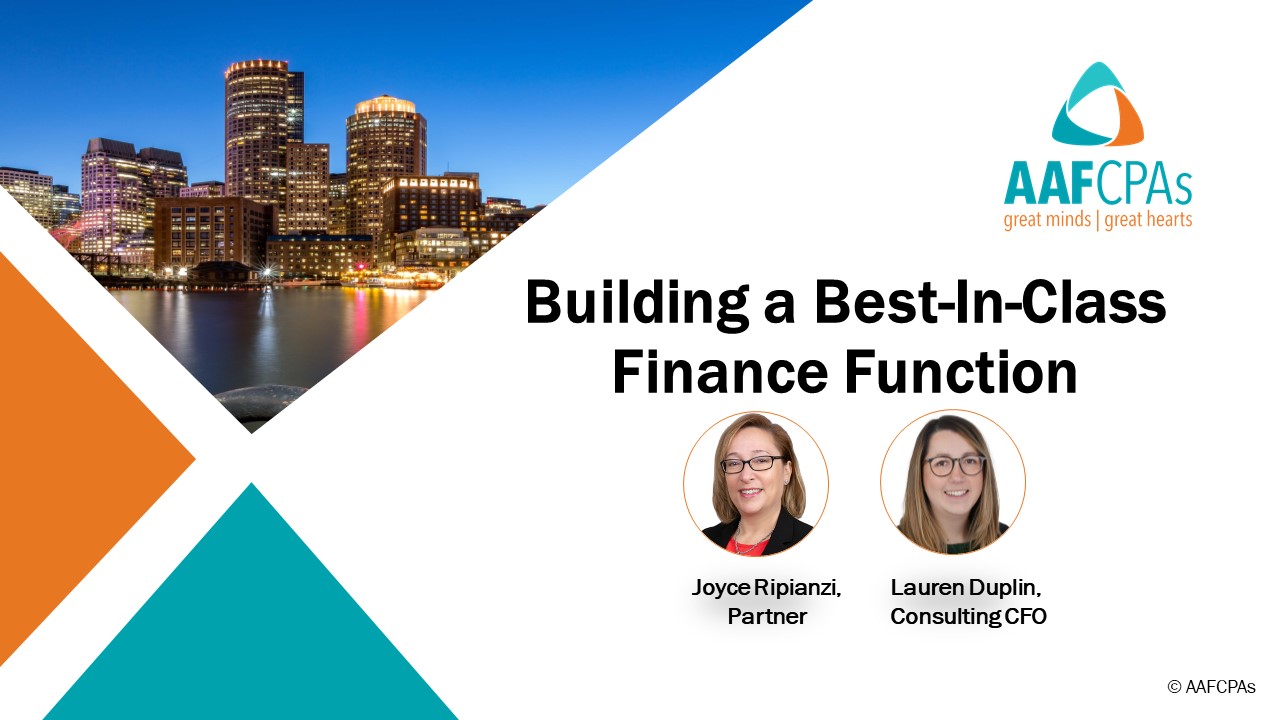 Building a Best-In-Class Finance Function