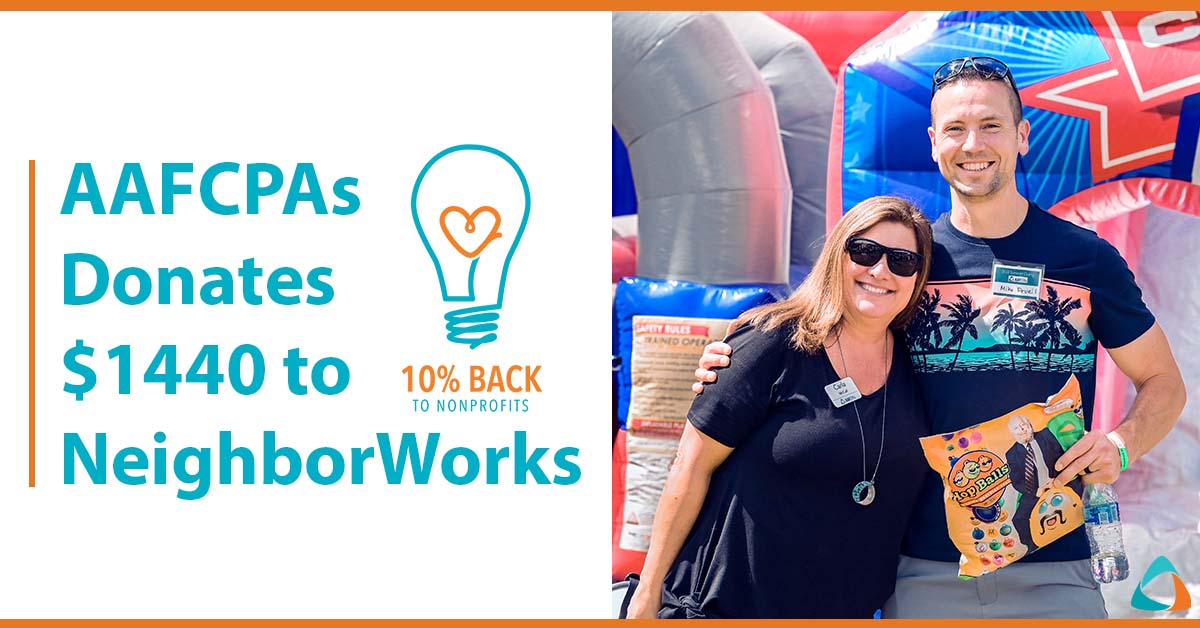 AAFCPAs Donates $1,440 to NeighborWorks Blackstone River Valley