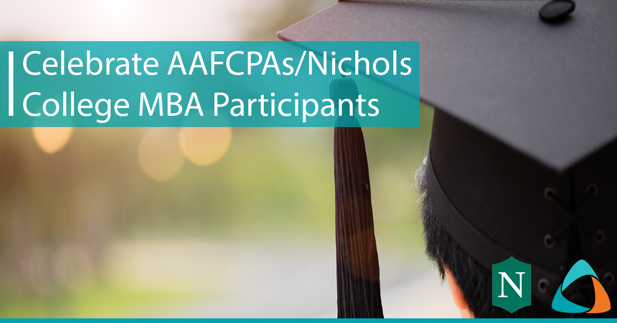 Celebrate AAFCPAs/Nichols College MBA Participants