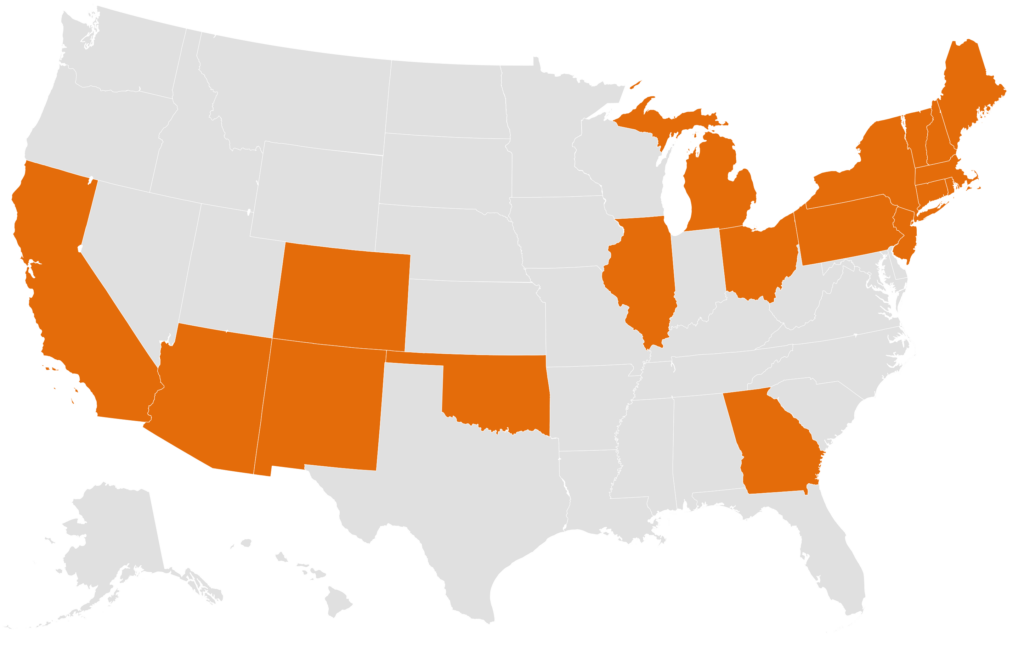 2023 Map of States AAFCPAs has Cannabis Clients In