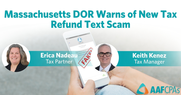 Massachusetts DOR Warns of New Tax Refund Text Scam