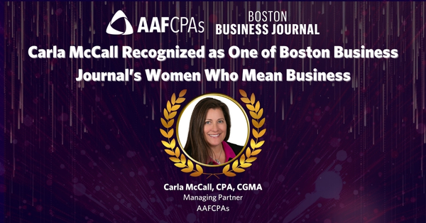 Carla McCall Recognized as One of Boston Business Journal’s Women Who Mean Business