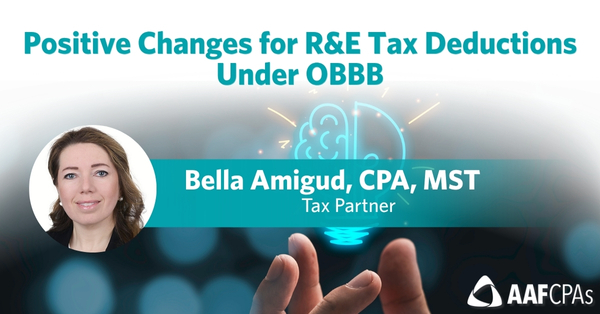 Positive Changes for R&E Tax Deductions Under OBBB