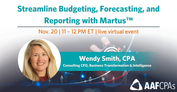 Streamline Budgeting, Forecasting, and Reporting with Martus™