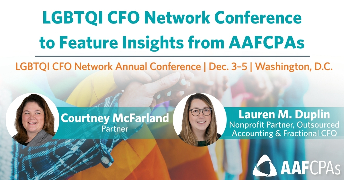 LGBTQI CFO Network Conference to Feature Insights from AAFCPAs