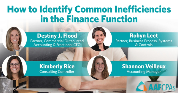 How to Identify Common Inefficiencies in the Finance Function