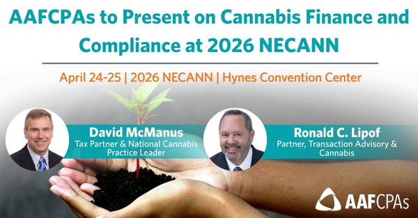 AAFCPAs to Present on Cannabis Finance and Compliance at 2026 NECANN